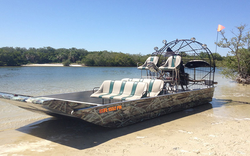 Beached airboat